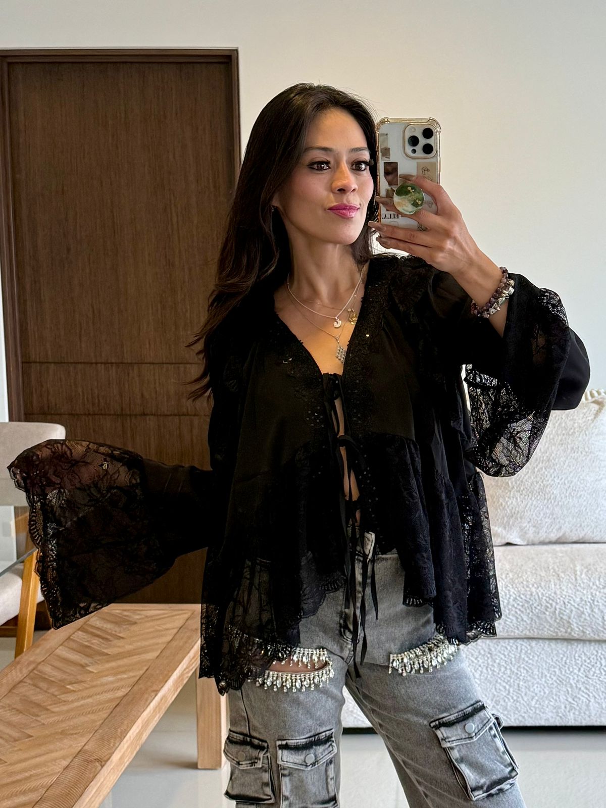 BLUSA BOHO NEGRA